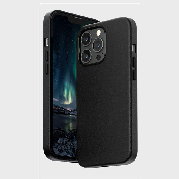 Kzdoo Leather iPhone Case with Camera Protection - Black