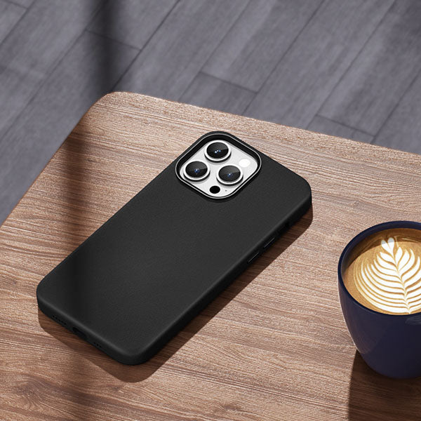 Kzdoo Leather iPhone Case with Camera Protection - Black