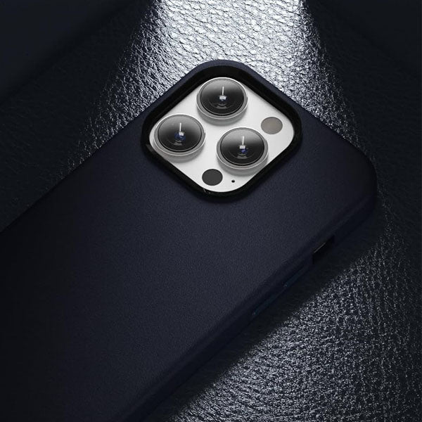 Kzdoo Leather iPhone Case with Camera Protection - Blue