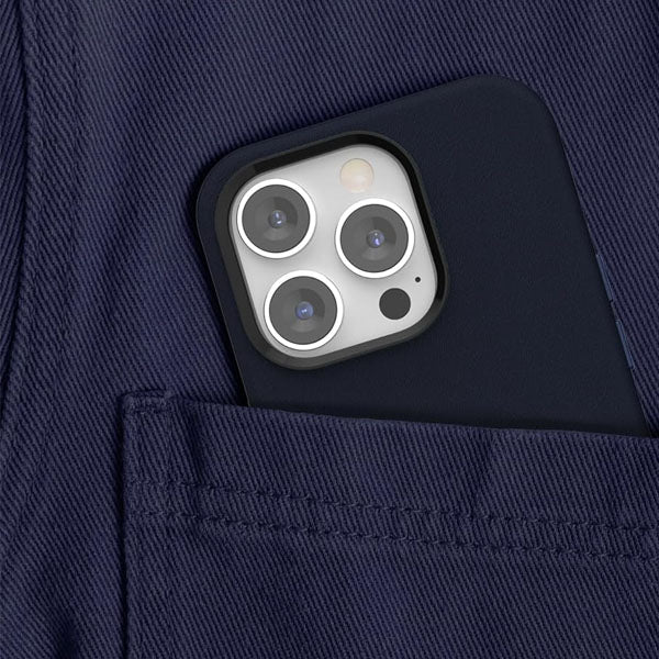 Kzdoo Leather iPhone Case with Camera Protection - Blue