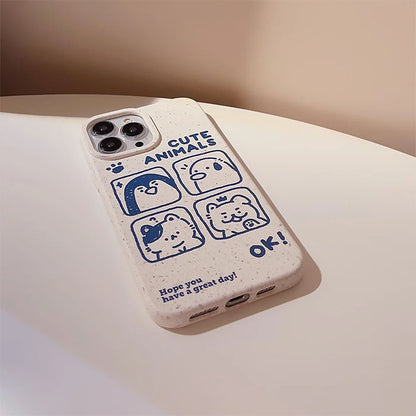 Qimberly Cute Penguin Cartoon Graffiti iPhone Case For Girls