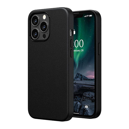 Kzdoo Leather iPhone Case with Camera Protection - Black
