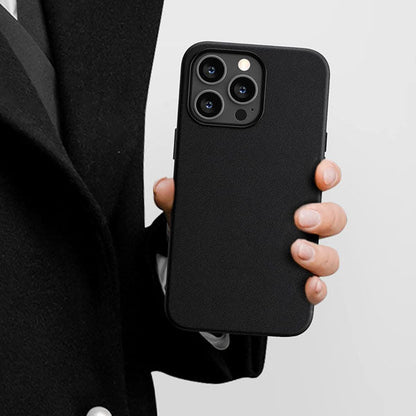 Kzdoo Leather iPhone Case with Camera Protection - Black