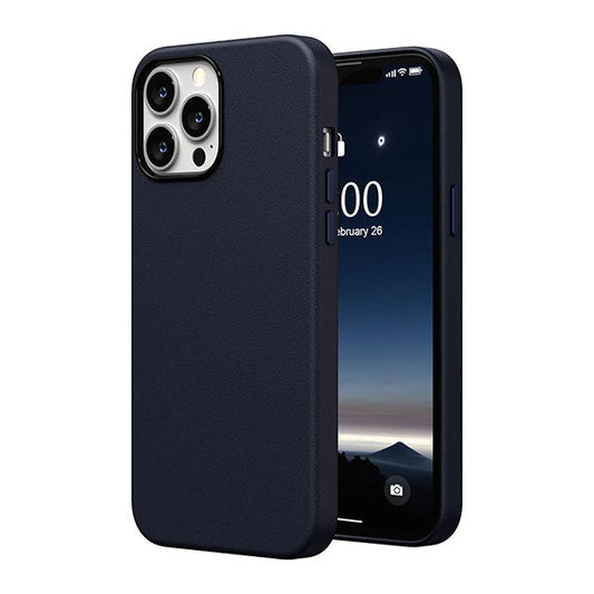 Kzdoo Leather iPhone Case with Camera Protection - Blue