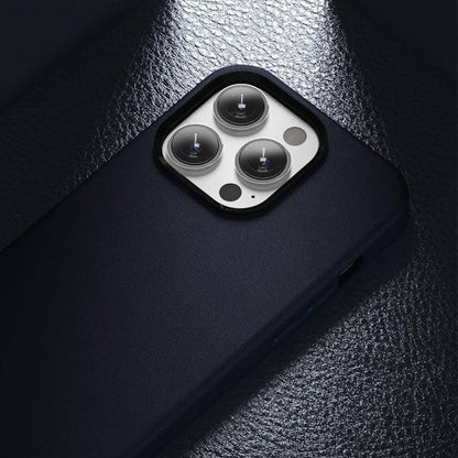 Kzdoo Leather iPhone Case with Camera Protection - Blue