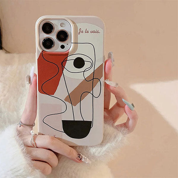 Qimberly Minimal Art "I See You" Camera Protection iPhone Case For Girls