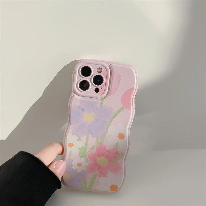 Qimberly Pink Summer Flower Painting iPhone Case For Girls