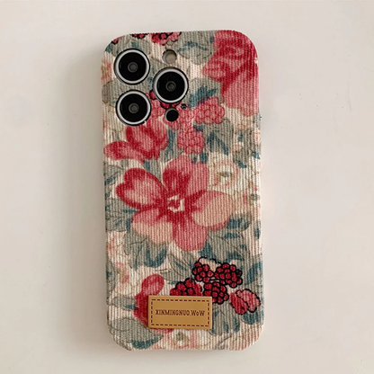 Qimberly Retro Floral Blossom Luxurious iPhone Case For Girls
