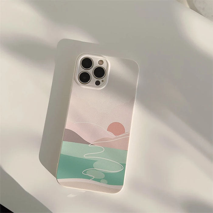 Qimberly Sunset Hills Landscape Colorful iPhone Case For Girls