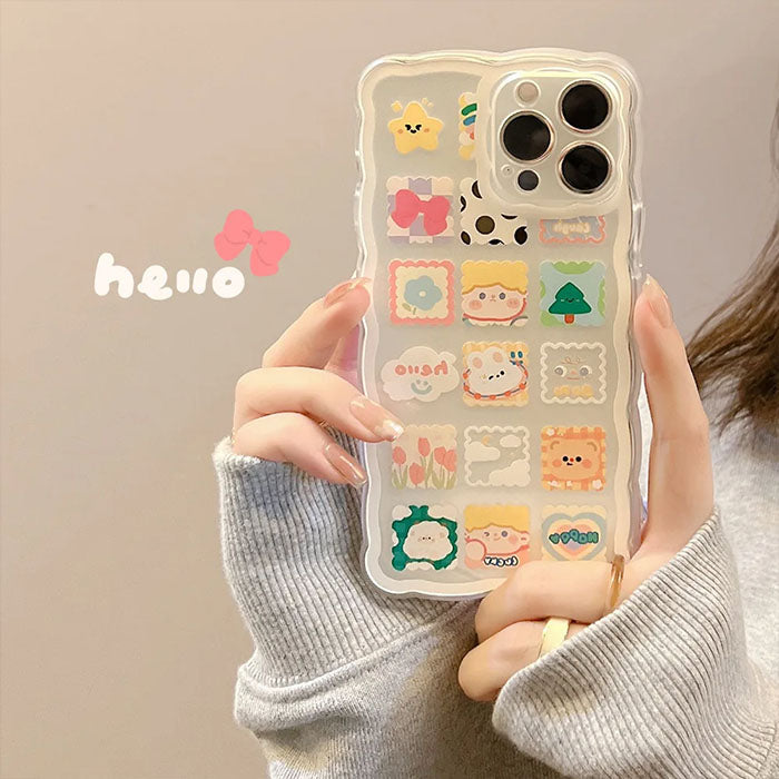 Cute Multi-Emoticons Cartoon iPhone 13 Case